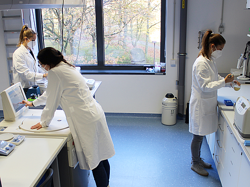 View into a biology lab